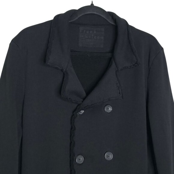 Frank & Eileen Belfast Black Triple Fleece Sweatshirt Peacoat Jacket Size M - Picture 5 of 12
